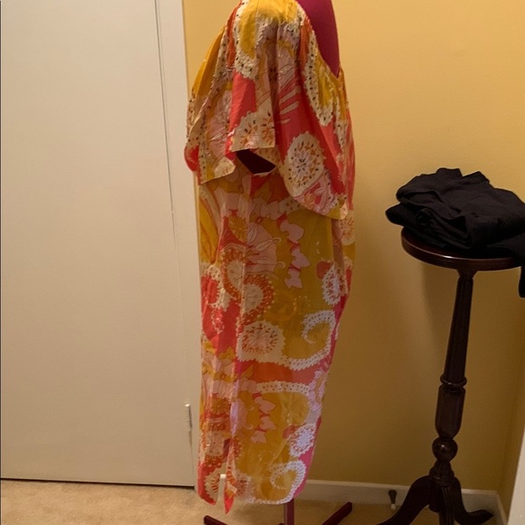 Abella Pink and Yellow Midi Dress - Picture 6 of 15